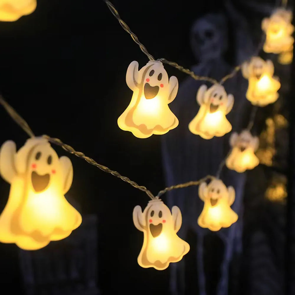 🎃 Guirlande lumineuse LED d’Halloween : citrouilles, fantômes et petits monstres d’Halloween 👻👾🦇