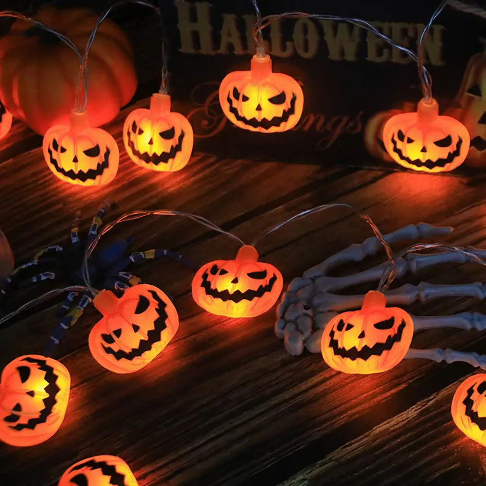 🎃 Guirlande lumineuse LED d’Halloween : citrouilles, fantômes et petits monstres d’Halloween 👻👾🦇