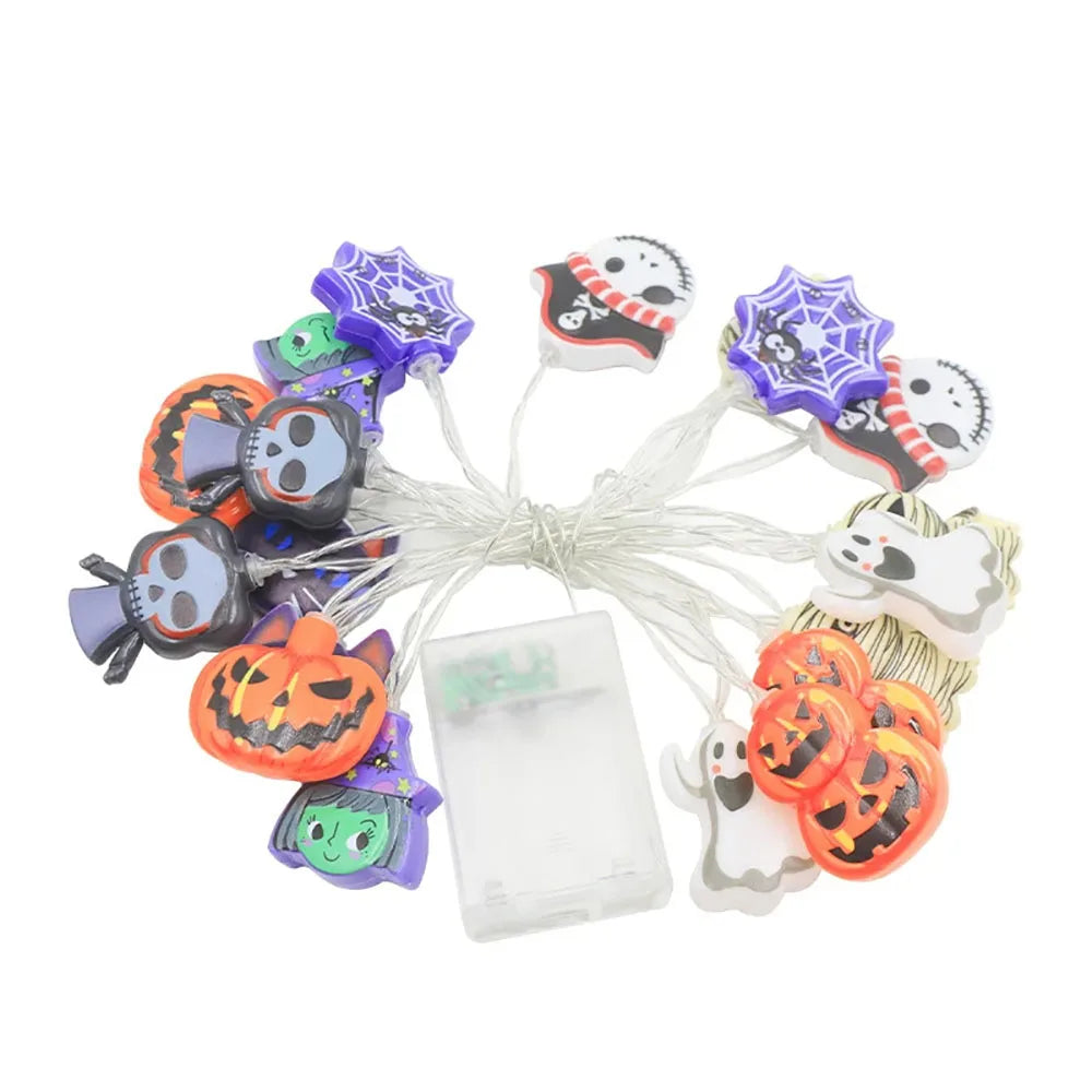 🎃 Guirlande lumineuse LED d’Halloween : citrouilles, fantômes et petits monstres d’Halloween 👻👾🦇