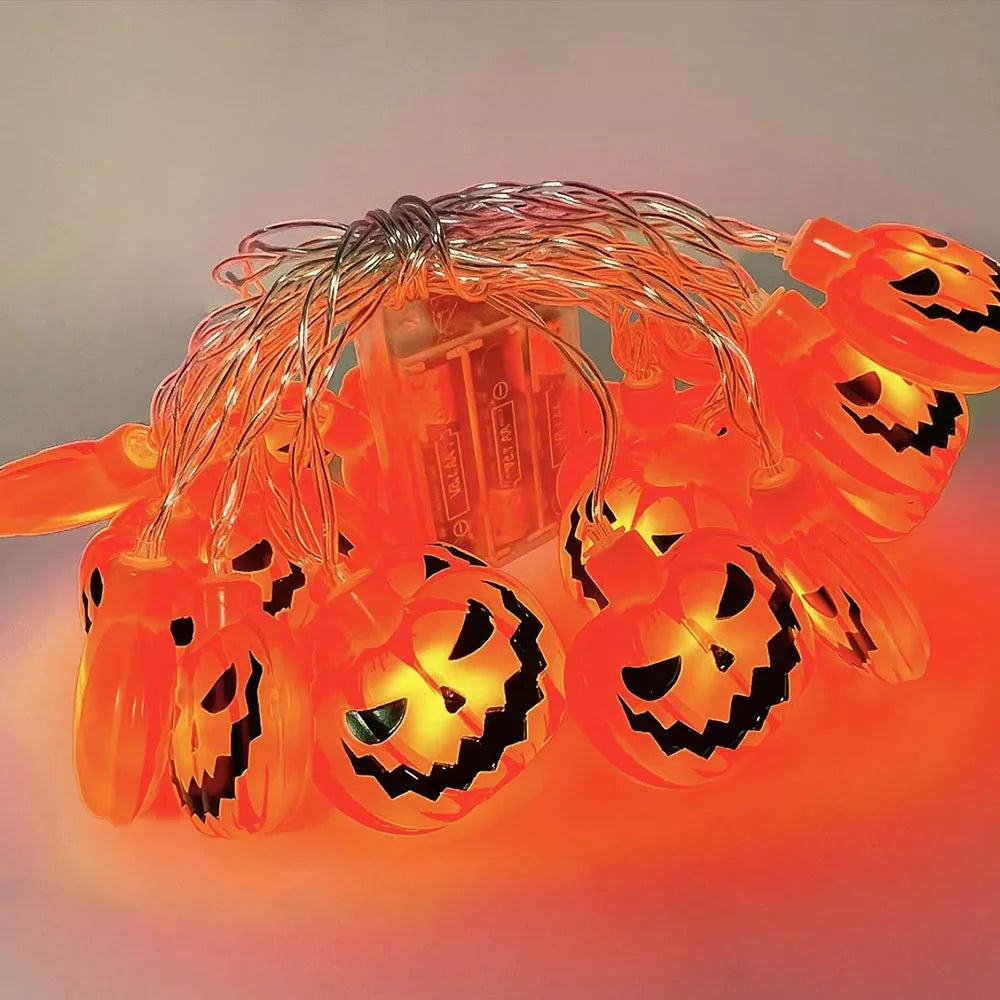 🎃 Guirlande lumineuse LED d’Halloween : citrouilles, fantômes et petits monstres d’Halloween 👻👾🦇